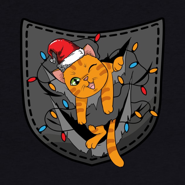 Cat Pocket Christmas Funny Pocket Animal Gift by CatRobot